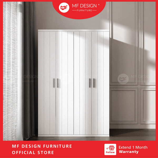JONIE Wardrobe 4Door Wardrobe/Clothes Cabinet/Clothes Storage/Almari Pakaian/Almari Baju/Almari 4 Pintu/Kabinet Murah/Wardrobe Murah