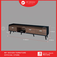 VARDEN 6f Tv Cabinet/Tv Storage/Tv Rack /Almari Tv /Rak Tv /Kabinet Tv/ Tv Console