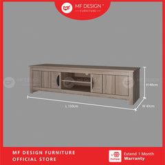 MALVERN 5ft Tv Cabinet Tv StorageTv Rack Almari Tv Rak Tv Murah Kabinet Tv Console Tv Cabinet Murah