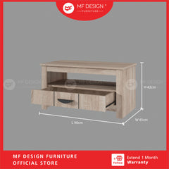MALVERN Coffee Table for Living Room Table with Storage Table Modern Meja Ruang Tamu Meja Kopi Meja Murah