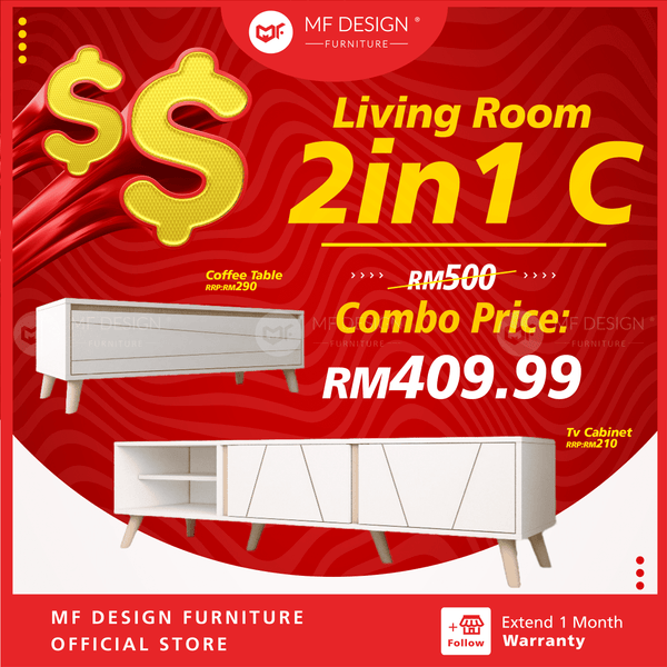 [BUNDLE DEAL] Living Room bundle 2in1 C ruang tamu sofa coffee table sofa dan meja kopi bundle deal