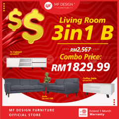 [BUNDLE DEAL] Living Room bundle 3in1 B ruang tamu sofa coffee table sofa dan meja kopi bundle tv cabinet