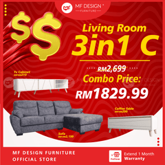 [BUNDLE DEAL] Living Room bundle 3in1 C ruang tamu sofa coffee table sofa dan meja kopi bundle tv cabinet