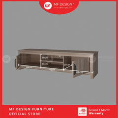 MALVERN 5ft Tv Cabinet Tv StorageTv Rack Almari Tv Rak Tv Murah Kabinet Tv Console Tv Cabinet Murah