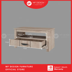 MALVERN Coffee Table for Living Room Table with Storage Table Modern Meja Ruang Tamu Meja Kopi Meja Murah