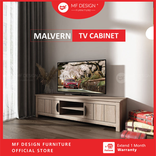 MALVERN 5ft Tv Cabinet Tv StorageTv Rack Almari Tv Rak Tv Murah Kabinet Tv Console Tv Cabinet Murah