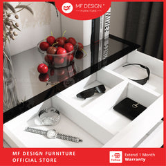 MF DESIGN V9 Multi Layer Chest Drawer Display Cabinet Big Size Glass Display Top Open Mirror Open Storage Cabinet柜子抽屉柜收纳