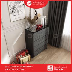 MF DESIGN V9 Multi Layer Chest Drawer Display Cabinet Big Size Glass Display Top Open Mirror Open Storage Cabinet柜子抽屉柜收纳