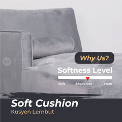 CENI L-SHAPE SOFA 1 Seater/2 Seater/3 Seater Sofa Living Room Sofa Big Size Sofa Panjang