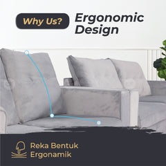 MILANO 2+3 SEATER SOFA SET 1 Seater/2 Seater/3 Seater Sofa Living Room Sofa Big Size Sofa