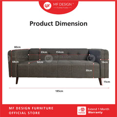 DOUGLAS 3 SEATER SOFA SET / Kerusi Ruang Tamu / Sofa Set / Homestay Sofa / Relax Sofa