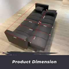 KAYLEE Sofa Bed/ Foldable 2 seater/ bedroom living room/ sofa lipat with pillow/ multifunctional 2 in 1 sofa/ 沙发床