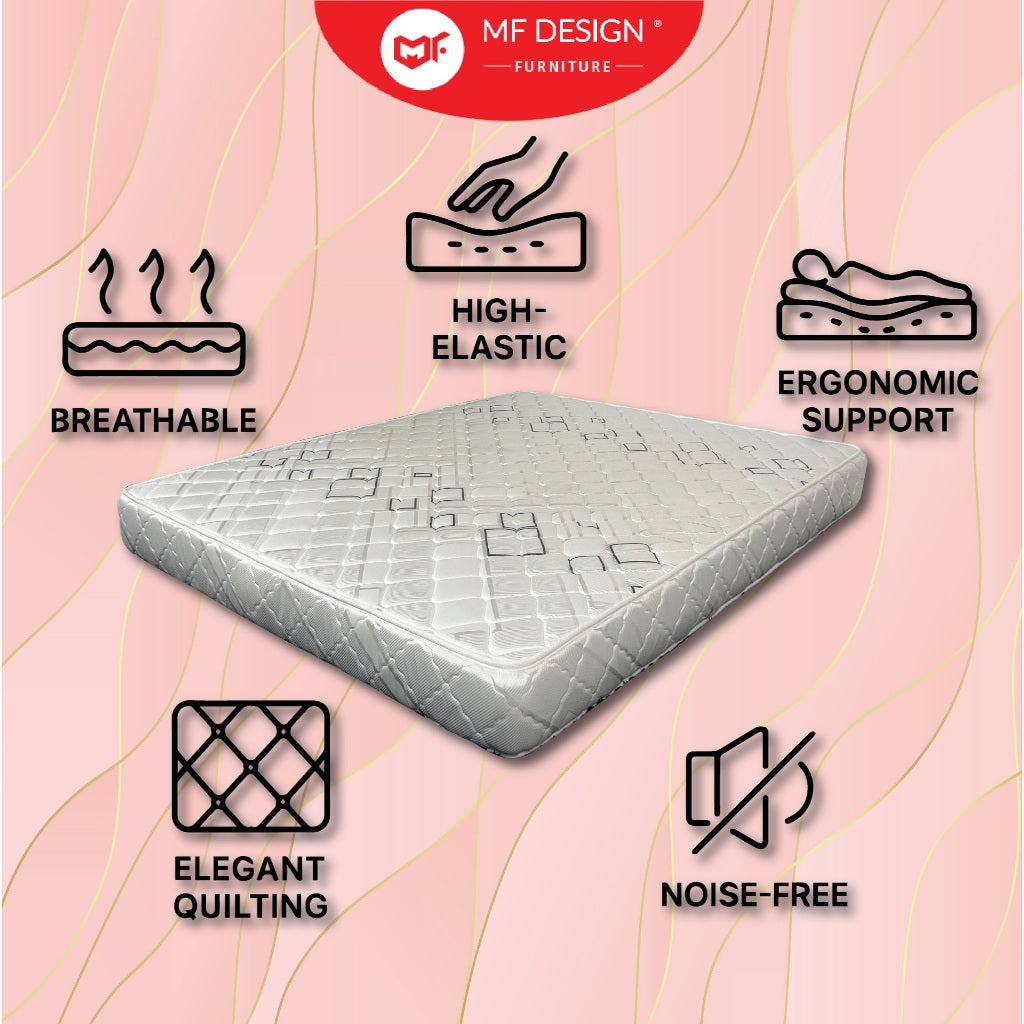 Single Queen Bed+Mattress Set Queen Size Bed Frame With Queen Mattress