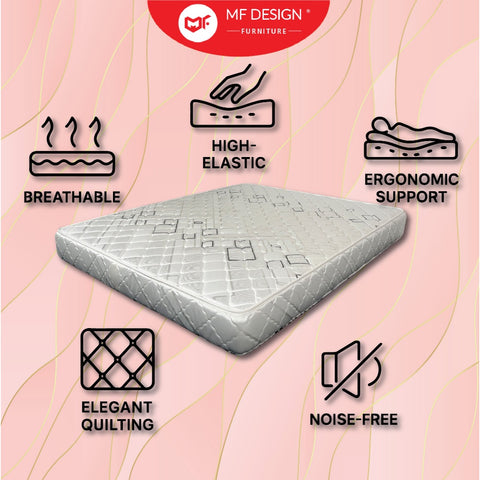 Single Queen Bed+Mattress Set Queen Size Bed Frame With Queen Mattress