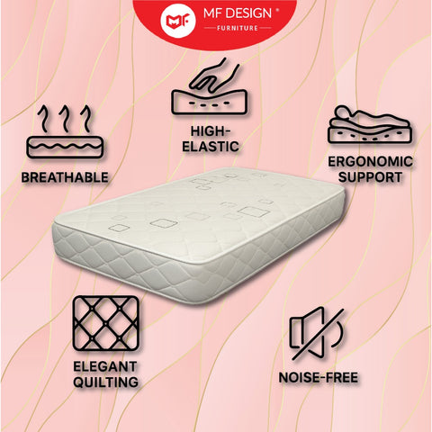 Single Queen Bed+Mattress Set Queen Size Bed Frame With Queen Mattress