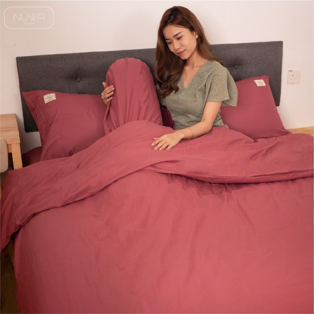 Evelyn 5 in 1 Evelyn LotusRoot Bedsheet Cadar Tilam Bedding Sets Sheets Selimut Comforter Case Bolster
