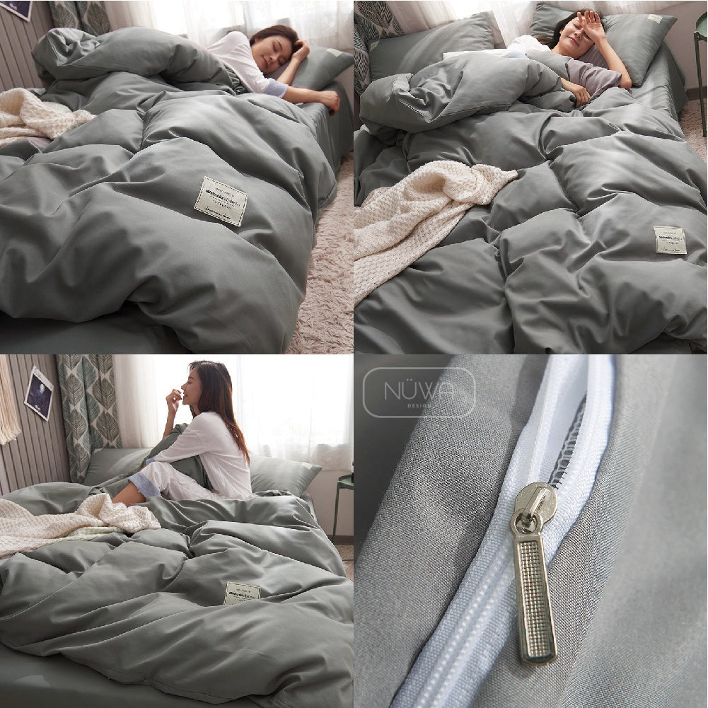 Evelyn 5 in 1 Evelyn LotusRoot Bedsheet Cadar Tilam Bedding Sets Sheets Selimut Comforter Case Bolster