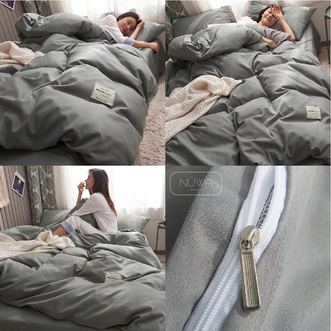 Evelyn 5 in 1 Evelyn LotusRoot Bedsheet Cadar Tilam Bedding Sets Sheets Selimut Comforter Case Bolster