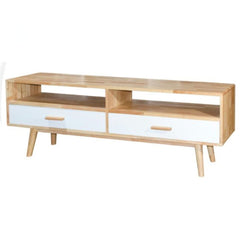 NOSTON – 6′ TV Cabinet with 2 DRAWER – NATURAL WHITE