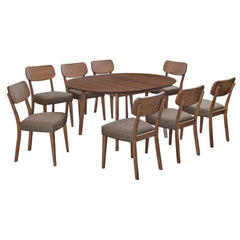 CORNELIA Dining Table (1+8) with 8 Halp Solid Beech Chair – Merlot Beech