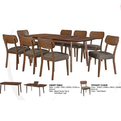 MASON Dining Set (1+8)- With Solid Beech