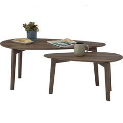 PANRA Solid Wood Set Of 2 Coffee Table