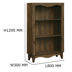 BRANDON 3 Tier Bookshelf – White
