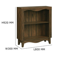 BRANDON 2 Tier Bookshelf – Dark Brown