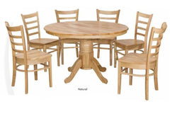 VALARIE 4FT Round 1+6 Seater Dining Set - 2 colors