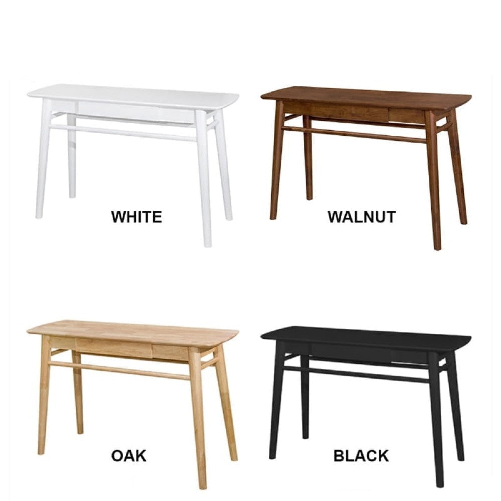 ALVA 4 Feet full solid rubberwood Console Table - 4 colors