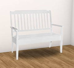 BETSY Back Bench With Storage-Full Solid Rubberwood