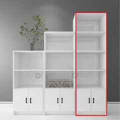 ZION Bookshelf Bookcase / Decorative Shelf Display Case / Storage Cabinet / Buku Almari / Buku Rak / Bookshelf / White Rak