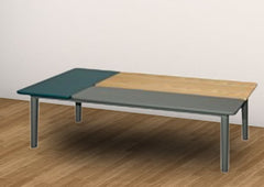 BLANCHE Coffee table + End table Full Solid Rubberwood