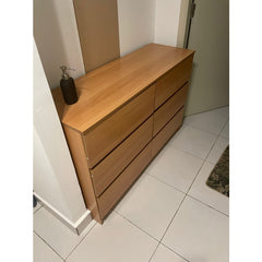 MF DESIGN Big 6 Chest Drawer 6 Layer Storage Wardrobe Almari Baju Pakaian Drawer Cabinet Baju Putih White Muji Color