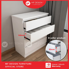 【XXL Size 107cm】4 Layer Chest Drawer Putih Papan Tebal Size XL Storage Cabinet Almari Laci Almari Baju 4 Laci Rak Baju
