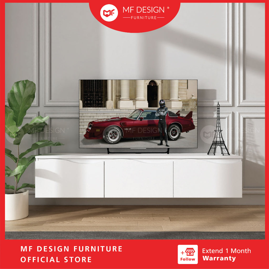 JUNO wall tv cabinet 5ft kabinet tv gantung rak tv cabinet rak tv gantung tv cabinet wall mounted walnut