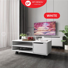 VOLOS Coffee Table Multipurpose Storage Meja Ruang Tamu Table With Storage Living Room Coffee Table High Meja