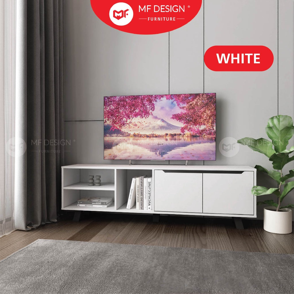 VOLOS 6FT TV Cabinet TV Cabinet Rack TV Console Cabinet TV Media Storage Cabinet Almari TV Rak TV Kabinet TV