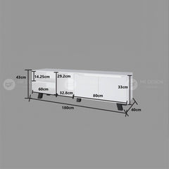 VOLOS 6FT TV Cabinet TV Cabinet Rack TV Console Cabinet TV Media Storage Cabinet Almari TV Rak TV Kabinet TV