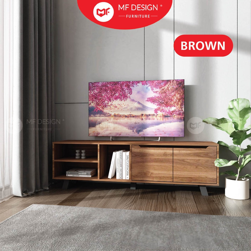 VOLOS 6FT TV Cabinet TV Cabinet Rack TV Console Cabinet TV Media Storage Cabinet Almari TV Rak TV Kabinet TV