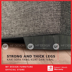 LOREX L-Shape Sofa Fabric Multifunctional Sofa Bed 4 Seater Sofa Rumah Ruang Tamu Sofa Bentuk L