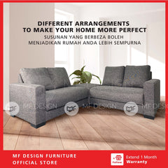 LOREX L-Shape Sofa Fabric Multifunctional Sofa Bed 4 Seater Sofa Rumah Ruang Tamu Sofa Bentuk L