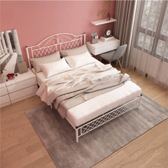 MF DESIGN Gentry Queen Size Bed Frame Katil Besi Queen Bed Murah Katil Metal Double Bed Frame White Katil Besi Putih