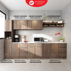 (Clearance) Frey Series Kitchen Cabinet 1+3 Storage Cabinet With Drawer Integrated Shelf Cabinet Dapur Kabinet Rak Dapur