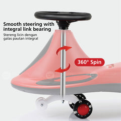 Mf Design Karter Twister Car with LED Light Twist Car Baby Self Powered Ride On Kids Children Plasma Car Kereta Budak