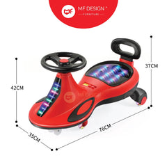 Mf Design Karter Twister Car with LED Light Twist Car Baby Self Powered Ride On Kids Children Plasma Car Kereta Budak