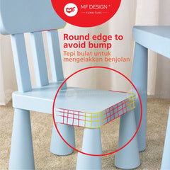 TWILA Kids Learning Study Table Set Meja Belajar Kanak Meja Tadika Children School Desk Kids Table Chair