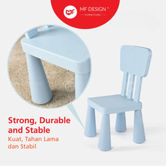 TWILA Kids Learning Study Table Set Meja Belajar Kanak Meja Tadika Children School Desk Kids Table Chair