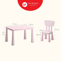 TWILA Kids Learning Study Table Set Meja Belajar Kanak Meja Tadika Children School Desk Kids Table Chair