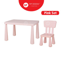 TWILA Kids Learning Study Table Set Meja Belajar Kanak Meja Tadika Children School Desk Kids Table Chair